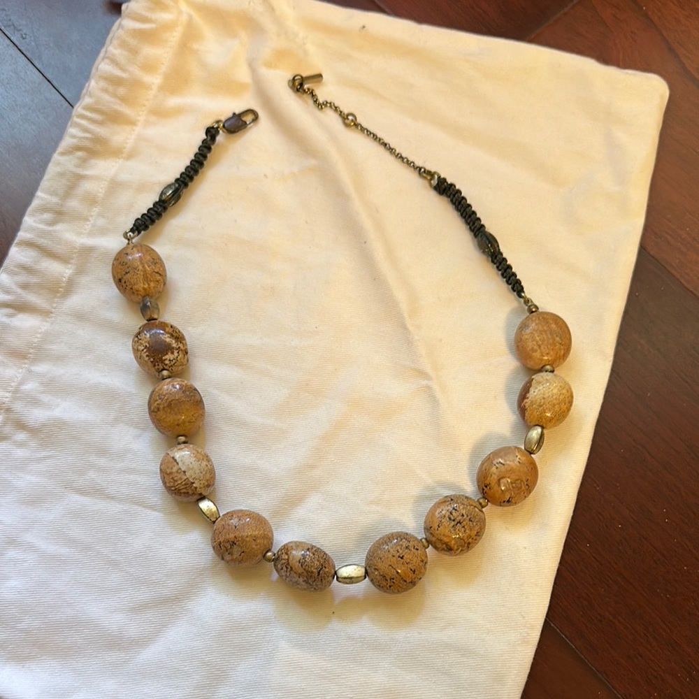 Elegant Brown Beaded Necklace
